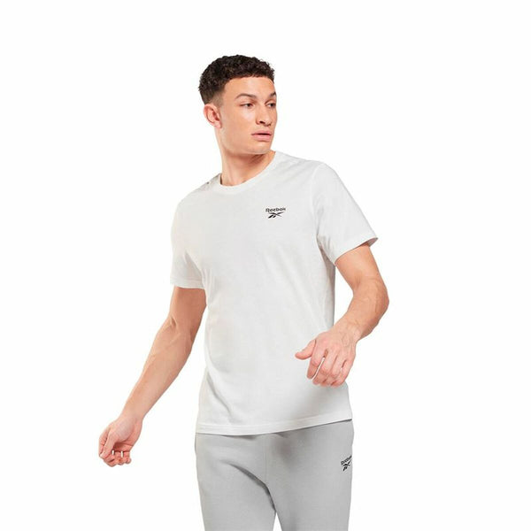 Herren Kurzarm-T-Shirt Reebok Identity Left Chest Logo Weiß