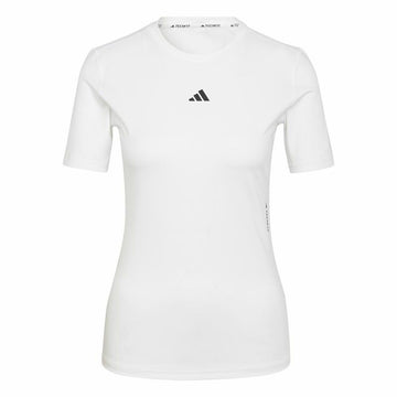Damen Kurzarm-T-Shirt Adidas Techfit Training Weiß