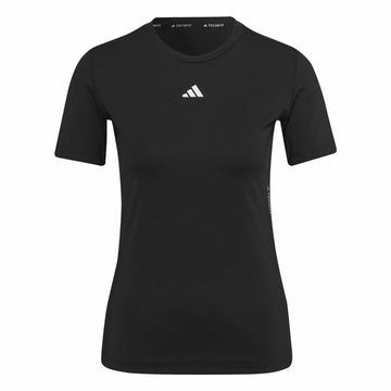 Damen Kurzarm-T-Shirt Adidas Techfit Schwarz