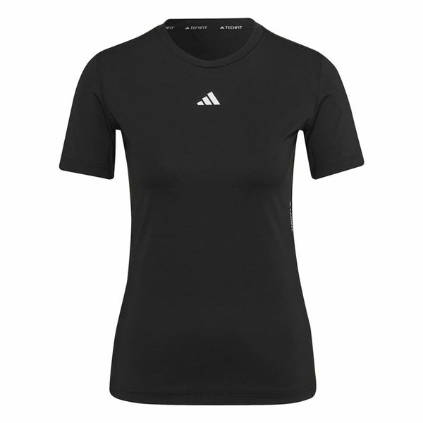 Damen Kurzarm-T-Shirt Adidas Techfit Schwarz