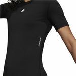 Damen Kurzarm-T-Shirt Adidas Techfit Schwarz