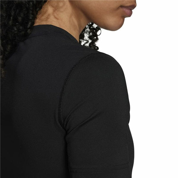 Damen Kurzarm-T-Shirt Adidas Techfit Schwarz