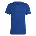 Herren Kurzarm-T-Shirt Adidas Run It  Blau