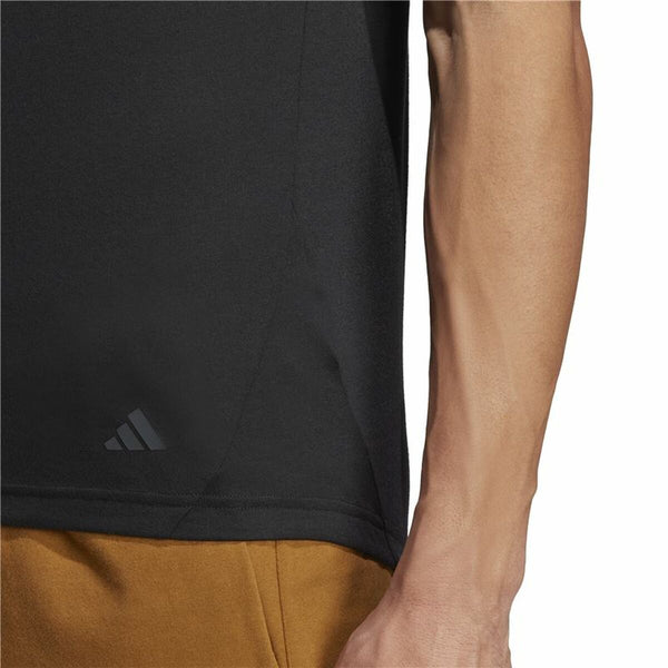 Herren Kurzarm-T-Shirt Adidas Base Schwarz