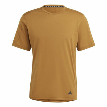 Herren Kurzarm-T-Shirt Adidas Yoga Base Braun