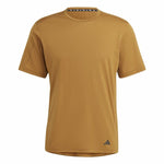 Herren Kurzarm-T-Shirt Adidas Yoga Base Braun