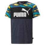Kurzarm-T-Shirt für Kinder Puma Essentials+ Tarnfarbe Kinder Schwarz