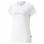 Damen Kurzarm-T-Shirt Puma Ess+ Nova Shine Weiß