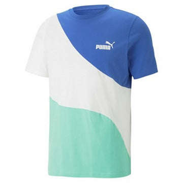 Kurzärmliges Sport T-Shirt Puma  Power Cat Blau (M)