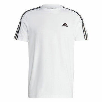 Herren Kurzarm-T-Shirt Adidas Essentials Single 3S Weiß