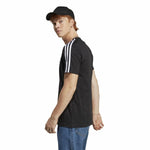 Herren Kurzarm-T-Shirt Adidas Essentials Single 3 Bandas Schwarz