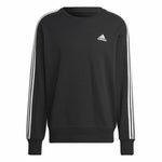 Herren Sweater ohne Kapuze Adidas 3S Ft Schwarz