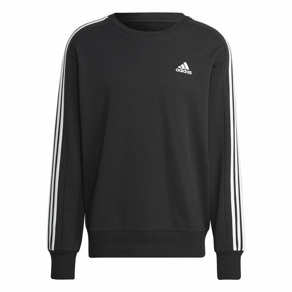 Herren Sweater ohne Kapuze Adidas 3S Ft Schwarz