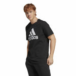 Herren Kurzarm-T-Shirt Adidas Essentials Schwarz