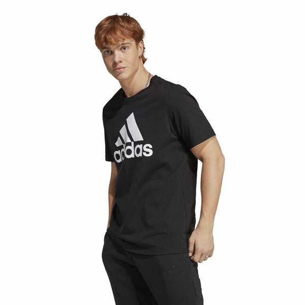 Herren Kurzarm-T-Shirt Adidas Essentials Schwarz