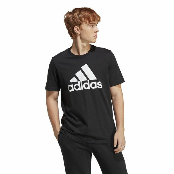 Herren Kurzarm-T-Shirt Adidas Essentials Schwarz