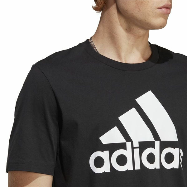 Herren Kurzarm-T-Shirt Adidas Essentials Schwarz