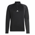Herren Langarm-T-Shirt Adidas 1/4-Zip Schwarz