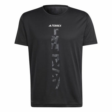 Herren Kurzarm-T-Shirt Adidas Agr Shirt Schwarz