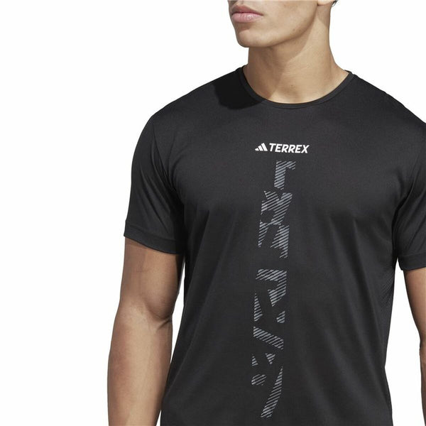 Herren Kurzarm-T-Shirt Adidas Agr Shirt Schwarz