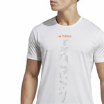Herren Kurzarm-T-Shirt Adidas Agr Shirt Weiß