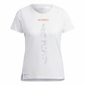 Damen Kurzarm-T-Shirt Adidas Agr Shirt Weiß
