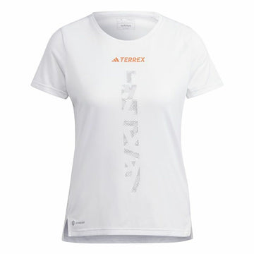 Damen Kurzarm-T-Shirt Adidas Agr Shirt Weiß