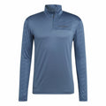 Herren Langarm-T-Shirt Adidas Multi Half Zip Ls Blau