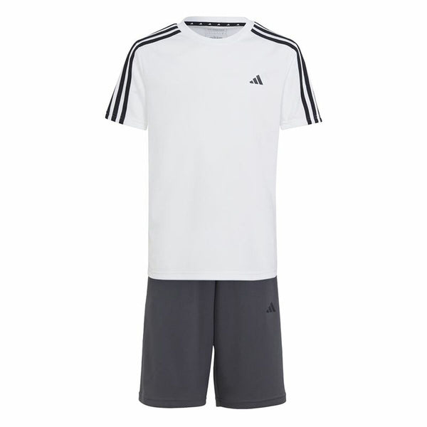 Sportset für Kinder Adidas Essentials Weiß Schwarz