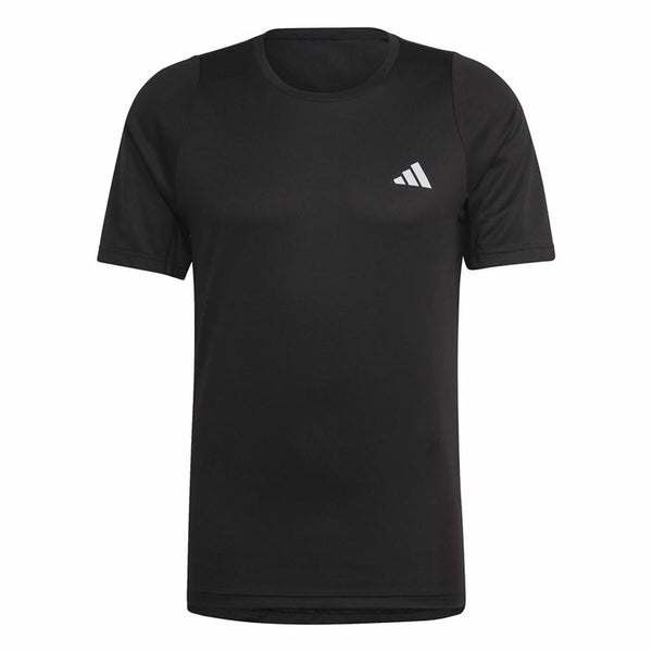 Herren Kurzarm-T-Shirt Adidas Run Icons 3S T Schwarz