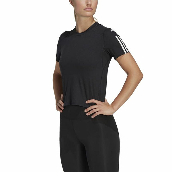 Damen Kurzarm-T-Shirt Adidas Powerreact Schwarz