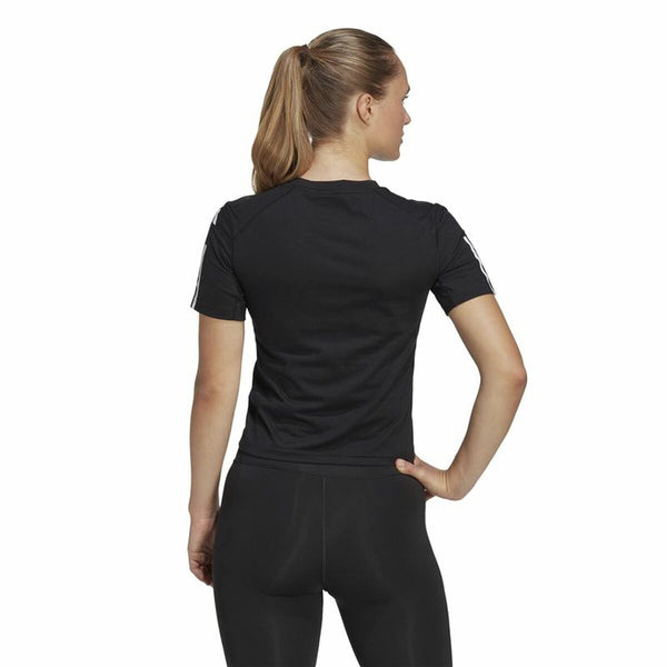 Damen Kurzarm-T-Shirt Adidas Powerreact Schwarz