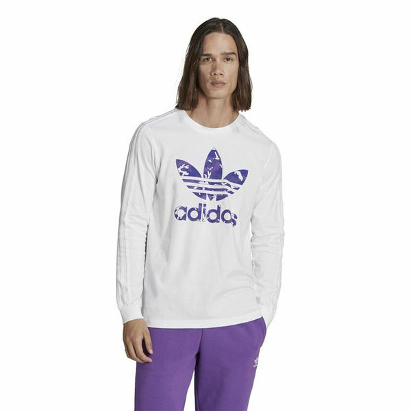 Herren Langarm-T-Shirt Adidas Originals Camo STR Weiß