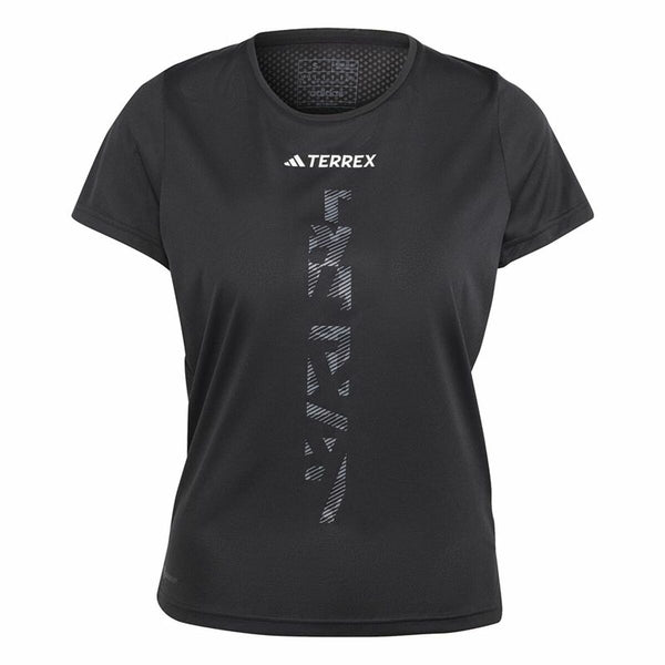 Damen Kurzarm-T-Shirt Adidas Agr Shirt Schwarz