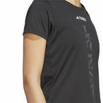 Damen Kurzarm-T-Shirt Adidas Agr Shirt Schwarz