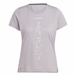 Herren Kurzarm-T-Shirt Adidas Terrex Agravic Lila