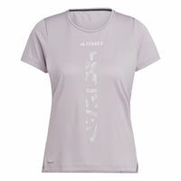 Herren Kurzarm-T-Shirt Adidas Terrex Agravic Lila
