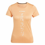 Damen Kurzarm-T-Shirt Adidas Agravic Shirt Orange