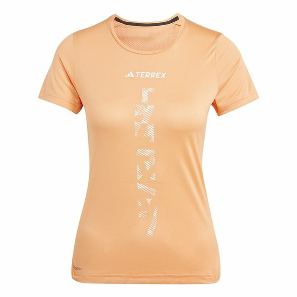 Damen Kurzarm-T-Shirt Adidas Agravic Shirt Orange