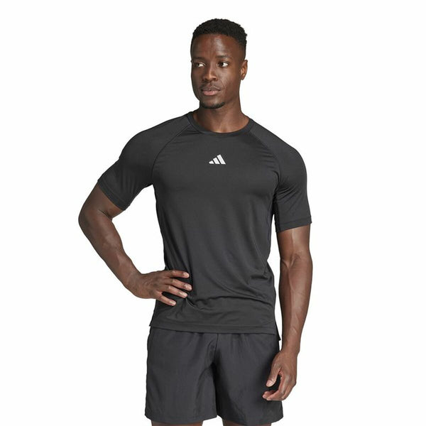 Herren Kurzarm-T-Shirt Adidas Essentials Gym+ Schwarz