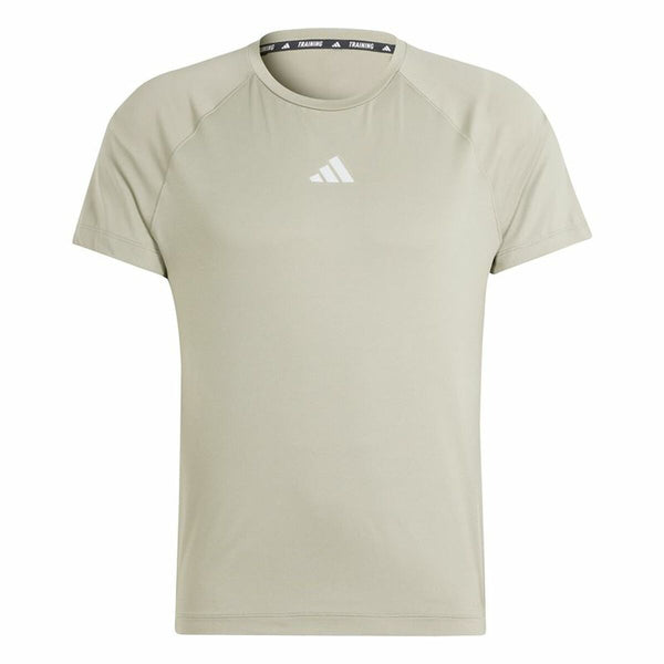 Herren Kurzarm-T-Shirt Adidas Essentials Gym+ Beige