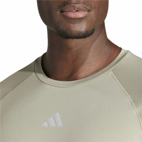Herren Kurzarm-T-Shirt Adidas Essentials Gym+ Beige