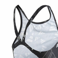 Badeanzug für Mädchen Adidas Aop Bars Suit Grau