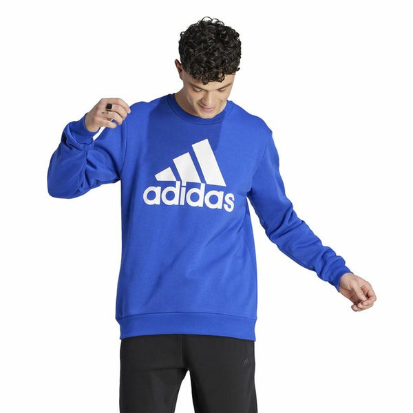 Herren Sweater ohne Kapuze Adidas Bl Fl Blau