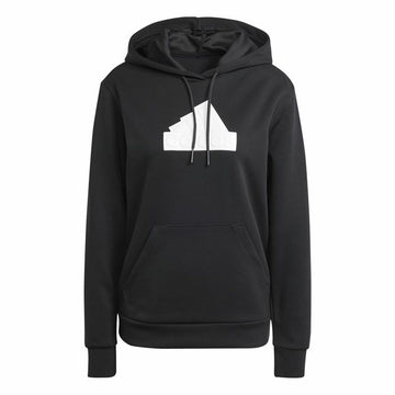 Damen Sweater mit Kapuze Adidas Fi Bos Schwarz