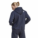 Herren Sweater mit Kapuze Adidas Bl Fl Hd Q3 Fl Blau Marineblau