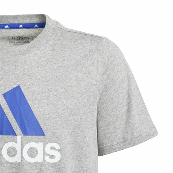 Jungen Kurzarm-T-Shirt Adidas Essentials Big Logo Grau