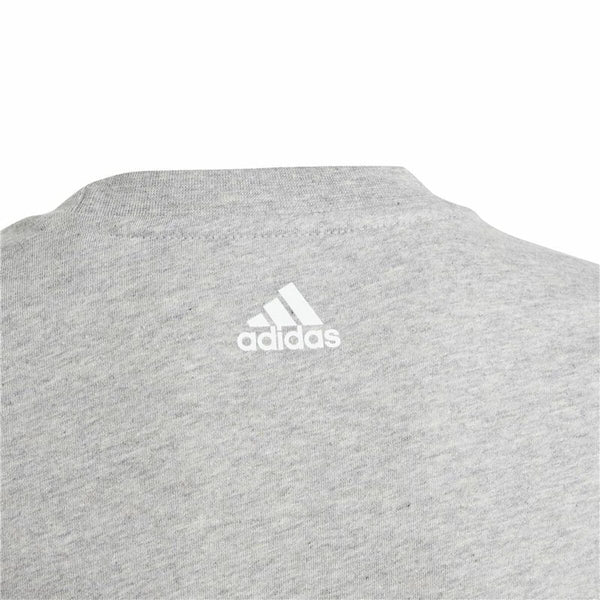 Jungen Kurzarm-T-Shirt Adidas Essentials Big Logo Grau