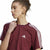 Damen Kurzarm-T-Shirt Adidas 3S Cr Braun