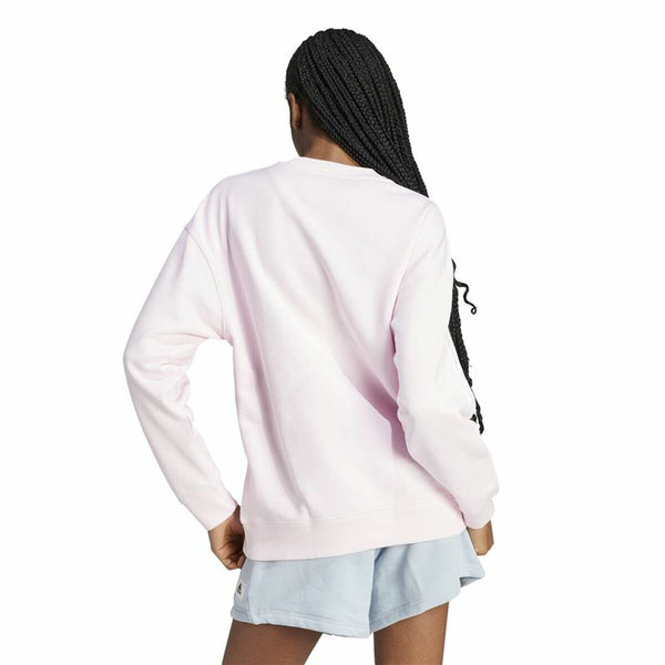 Damen Sweater ohne Kapuze Adidas 3S Ft Swt Rosa